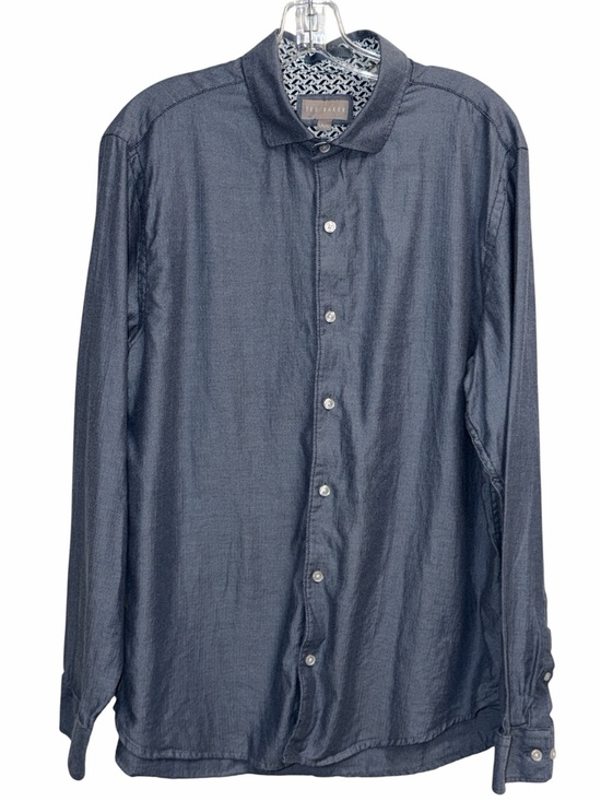 Ted Baker Other - Ted Baker Dark Blue Men's Long-Sleeve Button-Down Shirt